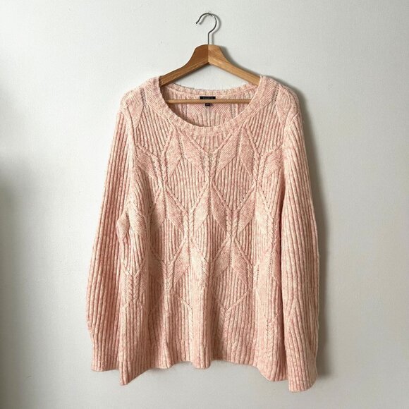 Talbots Pink Scoop Neck Knit Sweater Women's Plus Size 3X - Picture 1 of 9